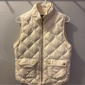 J. Crew Ivory Quilted Vest